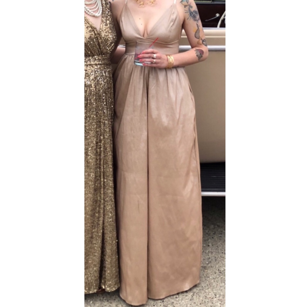 Windsor Light Gold Taffeta Ball Gown